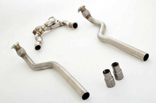 FMS 2x 76mm Downpipe Edelstahl