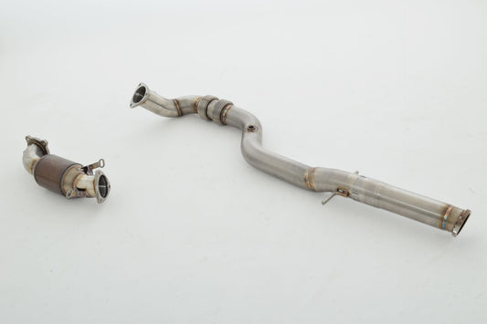 FMS 76mm Downpipe mit 200 Zellen HJS Sport-Kat. Edelstahl