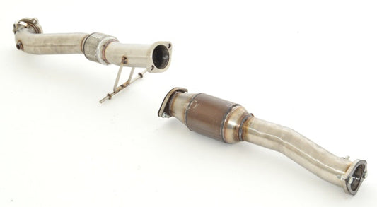 FMS 76mm Downpipe mit 200 Zellen HJS Sport-Kat. Ford Focus II RS + RS 500