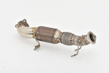 FMS 76mm Downpipe mit 200 Zellen HJS Sport-Kat. Ford Focus IV 5-Türer DEH ST