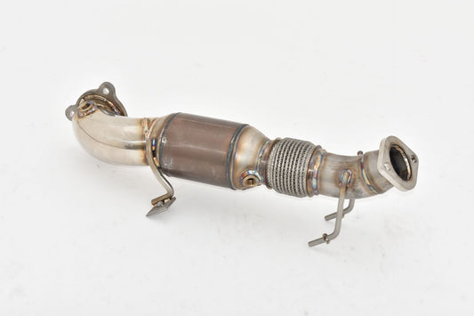 FMS 76mm Downpipe mit 200 Zellen HJS Sport-Kat. Ford Focus IV 5-Türer DEH ST