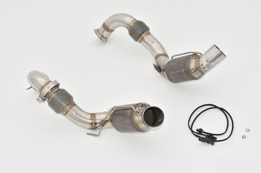 Friedrich Motorsport 76mm Downpipe-Satz mit 200 Zellen Sport-Kat. Edelstahl