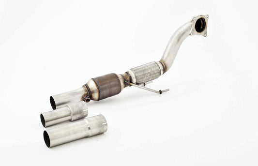 FMS 76mm Downpipe mit 200 Zellen HJS Sport-Kat. VW Polo 6R WRC