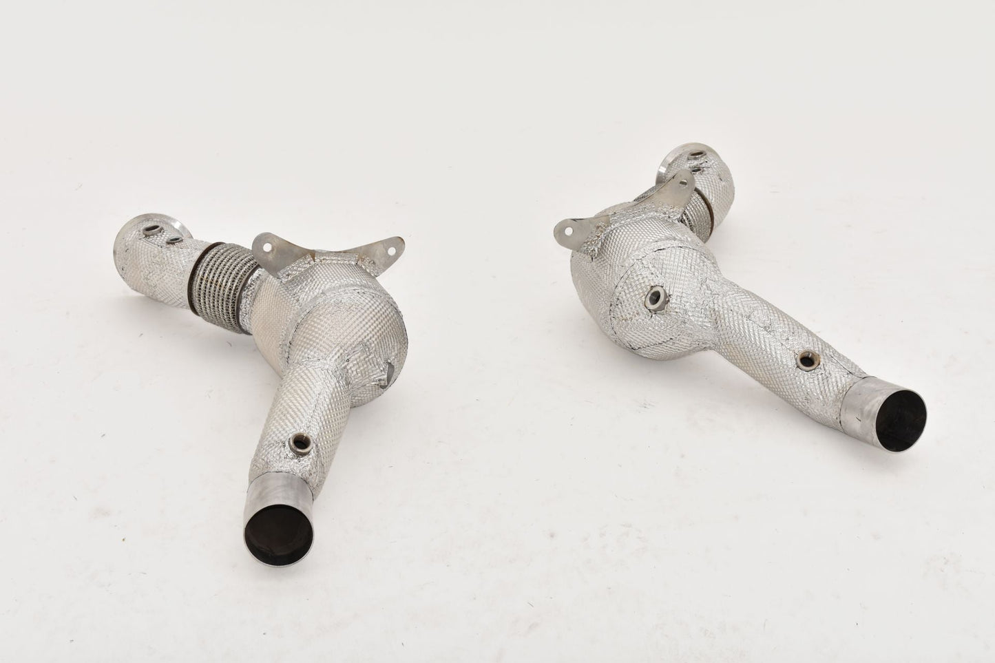 FMS 2x70mm Downpipe mit 100 Zellen HJS Sport-Kat. Edelstahl