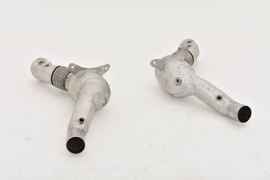 FMS 2x70mm Downpipe mit 100 Zellen HJS Sport-Kat. Edelstahl
