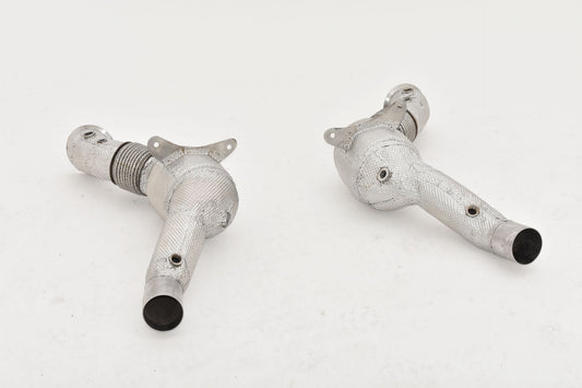 FMS 2x70mm Downpipe mit 200 Zellen HJS Sport-Kat. Edelstahl
