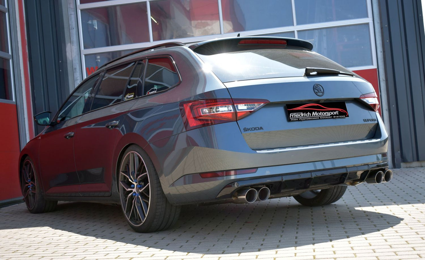 FMS 76mm Duplex-Anlage mit originaler Klappensteuerung Skoda Superb 3V (3T)
