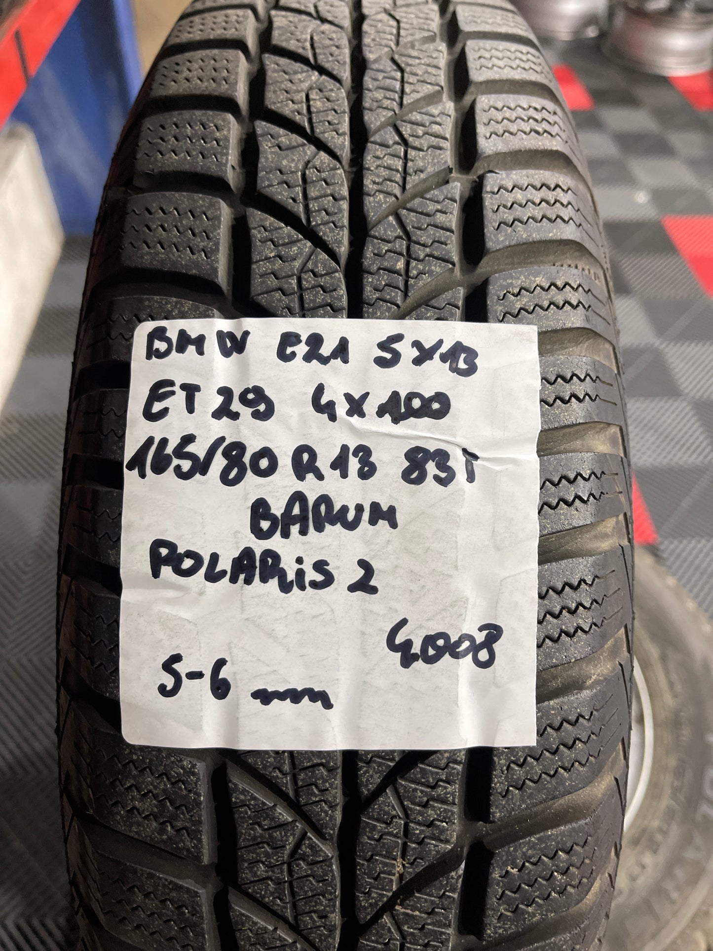 Original Winterräder BMW E21 5x13 ET28 4x120 165/80 Felge