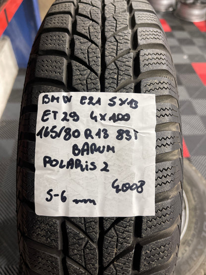 Original Winterräder BMW E21 5x13 ET28 4x120 165/80 Felge
