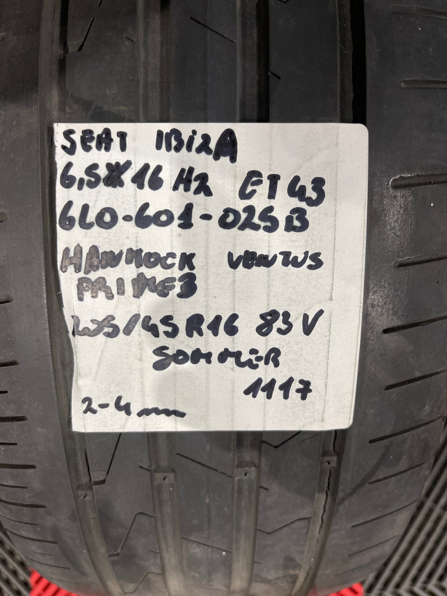 Seat Ibiza 205/45R16 6L0601025B Alufelge 6mm Sommerräder