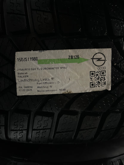 NEU Original Opel Combo E Peugeot 9815311677 Winterräder 215 65 R16 98 H