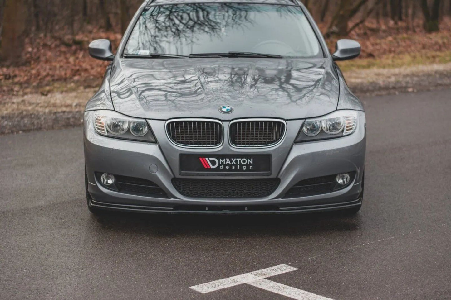 Maxton Front Ansatz V.2 für BMW 3er E90/E91 Facelift 08-12 schwarz matt