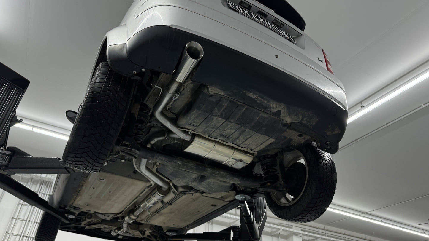 FOX Audi A2 - 1,4l - 34l Tank Halbanlage ab Kat - 1x90 Typ 25 (Bestehend aus End- und Vorschalldämpfer mit Endrohr)