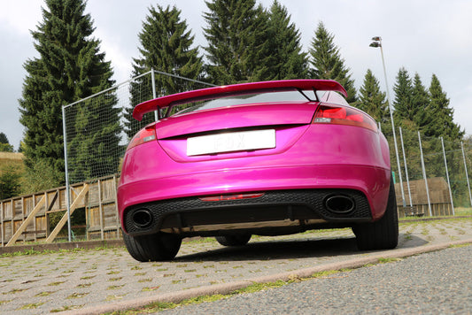 FOX Audi TT 8J RS Endschalldämpfer quer Ausgang rechts/links mit Unterdruckklappe + Vorschalldämpfer