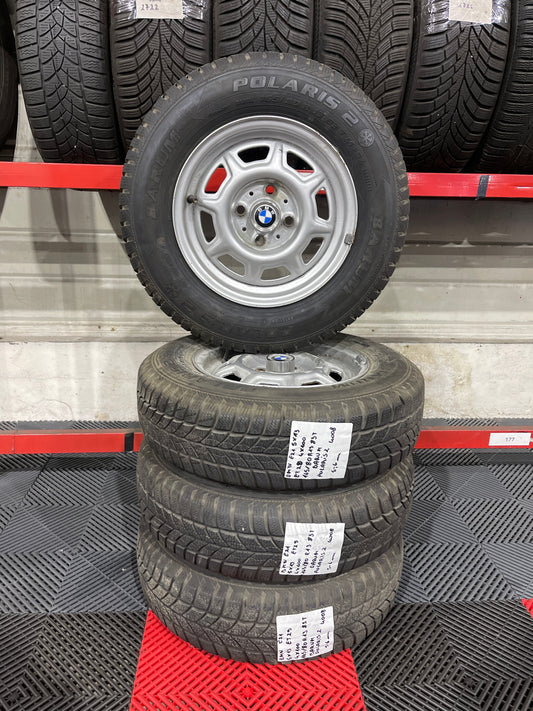 Original Winterräder BMW E21 5x13 ET28 4x120 165/80 Felge