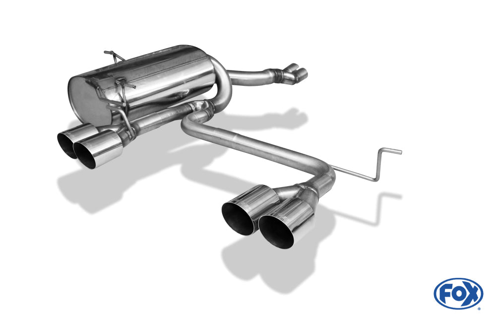 FOX BMW E46 320/ 323/ 325/ 328/ 330 M3-Optik V2 Endschalldämpfer Ausgang zentriert - 4x90mm Typ 14 mittig Variante 2