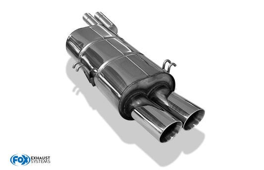 FOX BMW E34 M5 Endschalldämpfer Ø2x63,5mm - 2x76 Typ 25