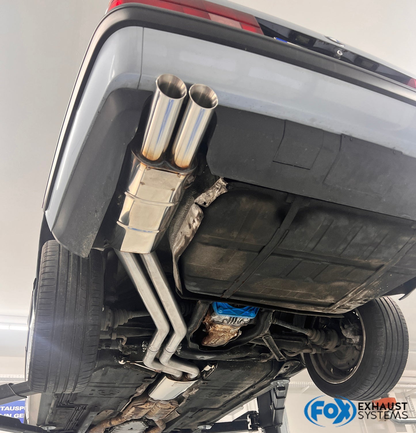 FOX BMW E32 740i Endschalldämpfer und Vorschalldämpfer Ø2x63,5mm inkl. Montagematerial - 2x76 Typ 25
