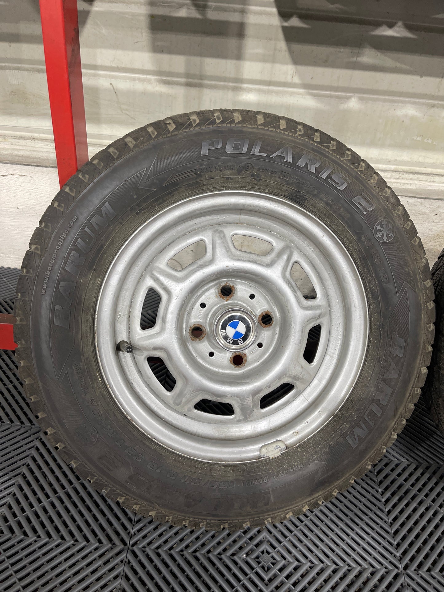 Original Winterräder BMW E21 5x13 ET28 4x120 165/80 Felge