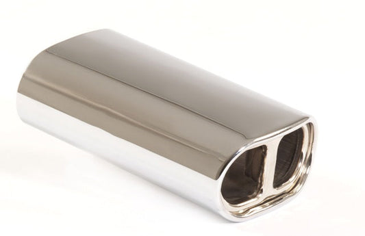 FMS Endrohr 145x80mm oval gebördelt abgerundet mit Mittelsteg