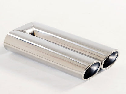 FMS Endrohr 2x70x85mm oval gebördelt abgeschrägt