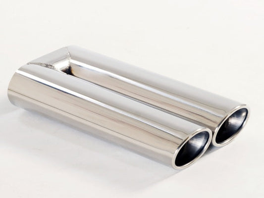 FMS Endrohr 2x70x85mm oval gebördelt abgeschrägt