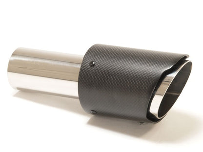 FMS Endrohr 90mm rund Carbon scharf abgeschrägt schwarz
