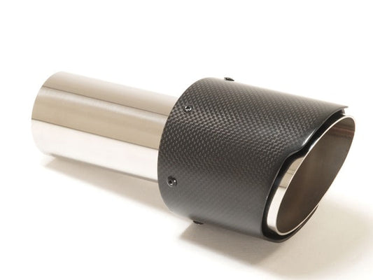 FMS Endrohr 100mm rund Carbon scharf abgeschrägt schwarz