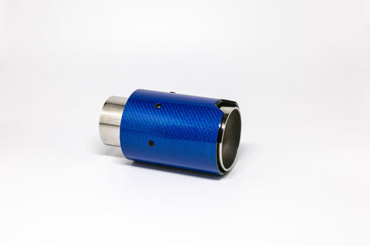 FMS Endrohr 90mm rund Carbon blau glänzend (Aufpreis)