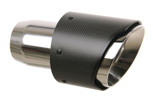 FMS Endrohr 114mm rund Carbon breite Kante abgeschrägt schwarz