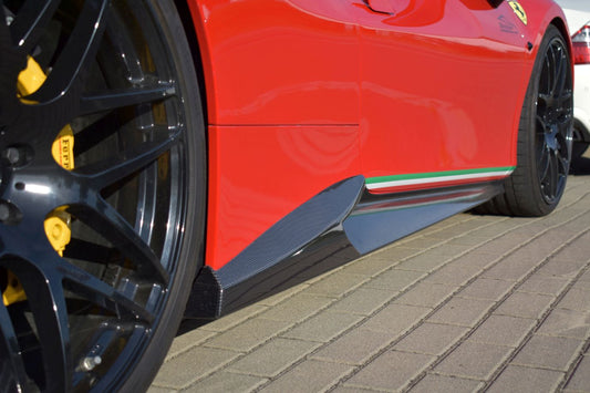 FMS Seitenschweller (Satz) in Sichtcarbon Ferrari 488 GTB