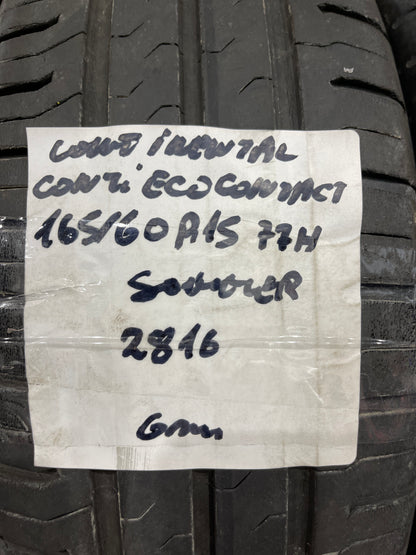 4x Continental ContiEcoContact 165/60R15 77H Sommerreifen Reifen