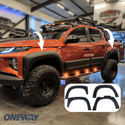 Oneway Kotflügelverbreiterungen MITSUBISHI L200 Triton Serie 6 2019+ mit ABE TÜV