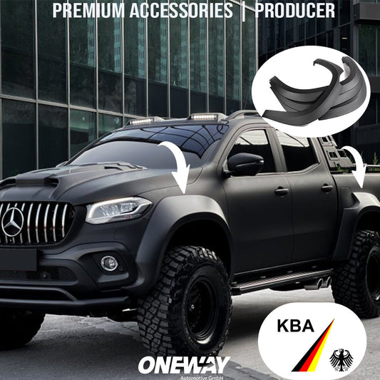 Oneway Kotflügelverbreiterungen MERCEDES X-Klasse W470 2017+ ( Jumbo ) mit ABE TÜV