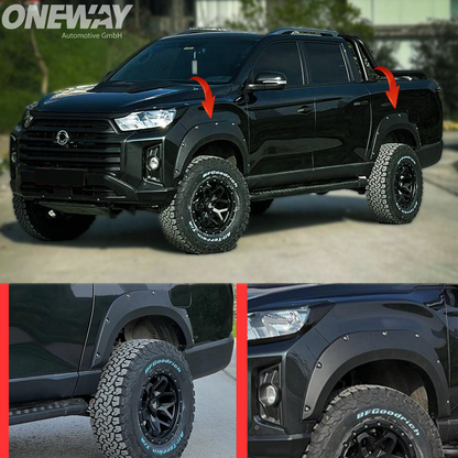 Oneway Kotflügelverbreiterungen SSANGYONG Musso Grand 2018-2020 mit ABE TÜV