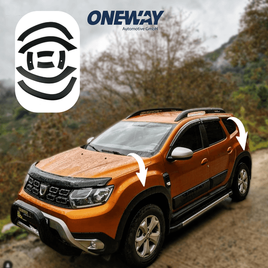 Oneway Radlaufleisten DACIA Duster Serie 2 2018+ Parkassistent mit ABE TÜV