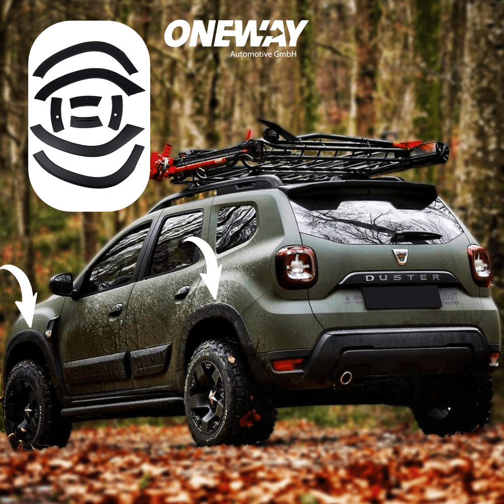Oneway Radlaufleisten DACIA Duster Serie 2 2018+ Parkassistent mit ABE TÜV