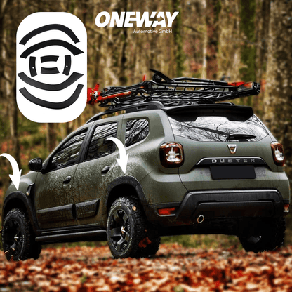 Oneway Radlaufleisten DACIA Duster Serie 2 2018+ Parkassistent mit ABE TÜV