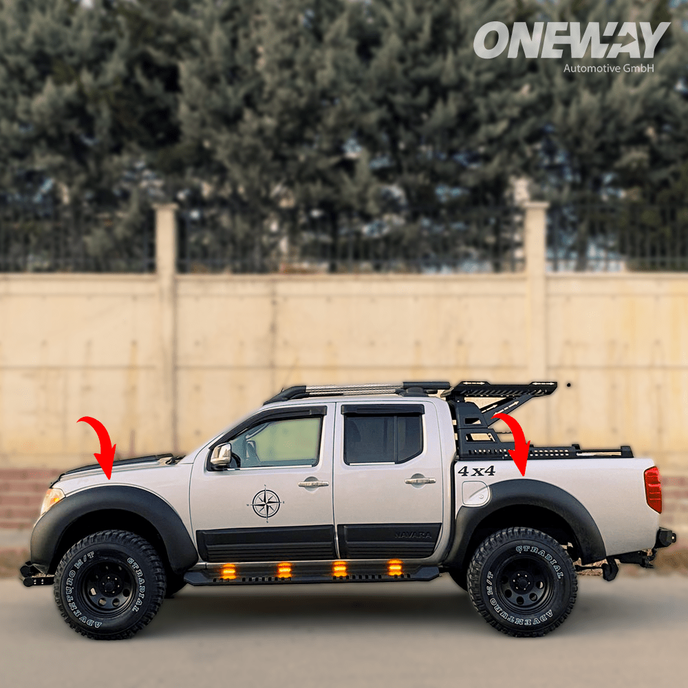 Oneway Kotflügelverbreiterungen NISSAN Navara D40 2010-2014 mit ABE TÜV