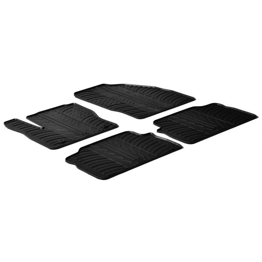 Satz Gummimatten passend für Ford Kuga 2008-2013 (T Profil 4-teilig + Montage-clips)