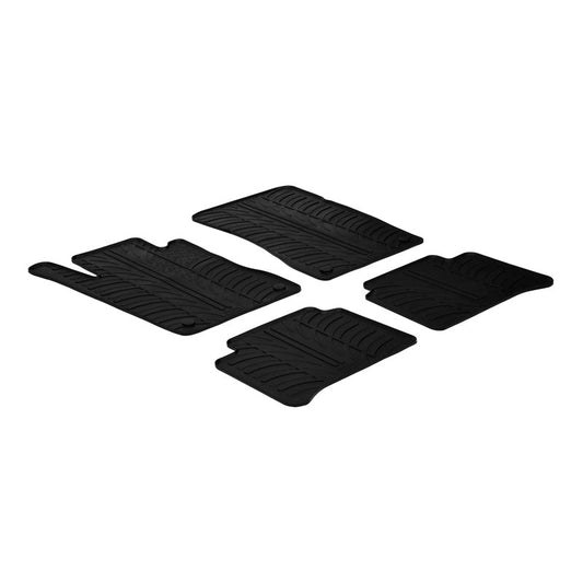 Satz Gummimatten passend für Mercedes E-Klasse W211 2003-2009 (T Profil 4-teilig + Montage-clips)
