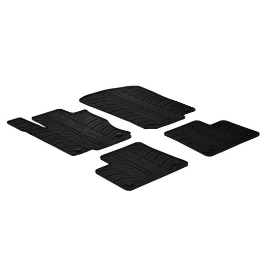 Satz Gummimatten passend für Mercedes ML W166 2011-  & GLE C292 2015- (T Profil 4-teilig + Montage-clips)