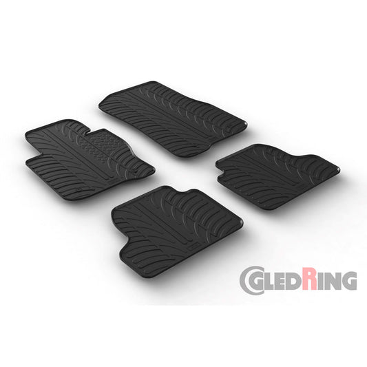 Satz Gummimatten passend für BMW 4er F32 Automatik 2013-2020 (T Profil 4-teilig + Montage-clips)