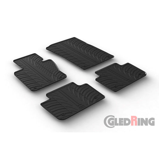 Satz Gummimatten passend für BMW X3 2004-2010 (T Profil 4-teilig + Montage-clips)