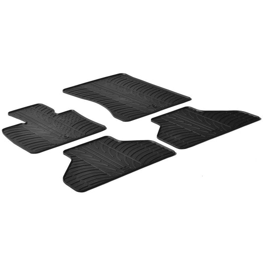 Satz Gummimatten passend für BMW X5 2006-2012 (T Profil 4-teilig + Montage-clips)
