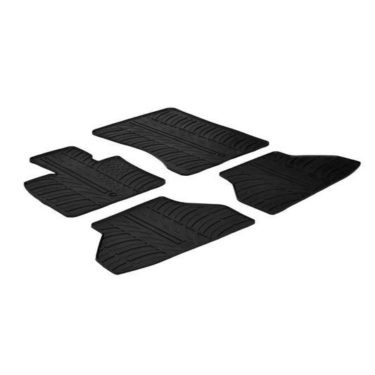 Satz Gummimatten passend für BMW X6 2008-2014 (T Profil 4-teilig + Montage-clips)