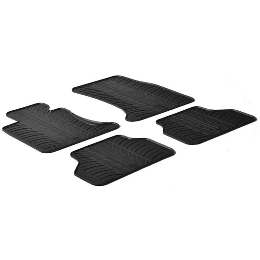 Satz Gummimatten passend für BMW 5er E60/E61 2004-2010 (T Profil 4-teilig + Montage-clips)