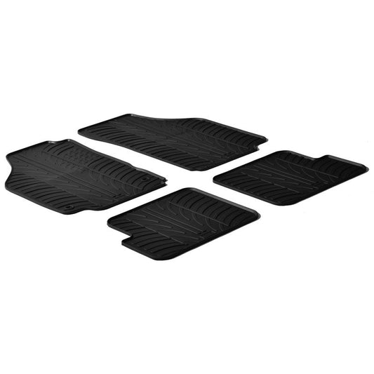 Satz Gummimatten passend für Lancia Ypsilon 2003-2011 (T Profil 4-teilig + Montage-clips)