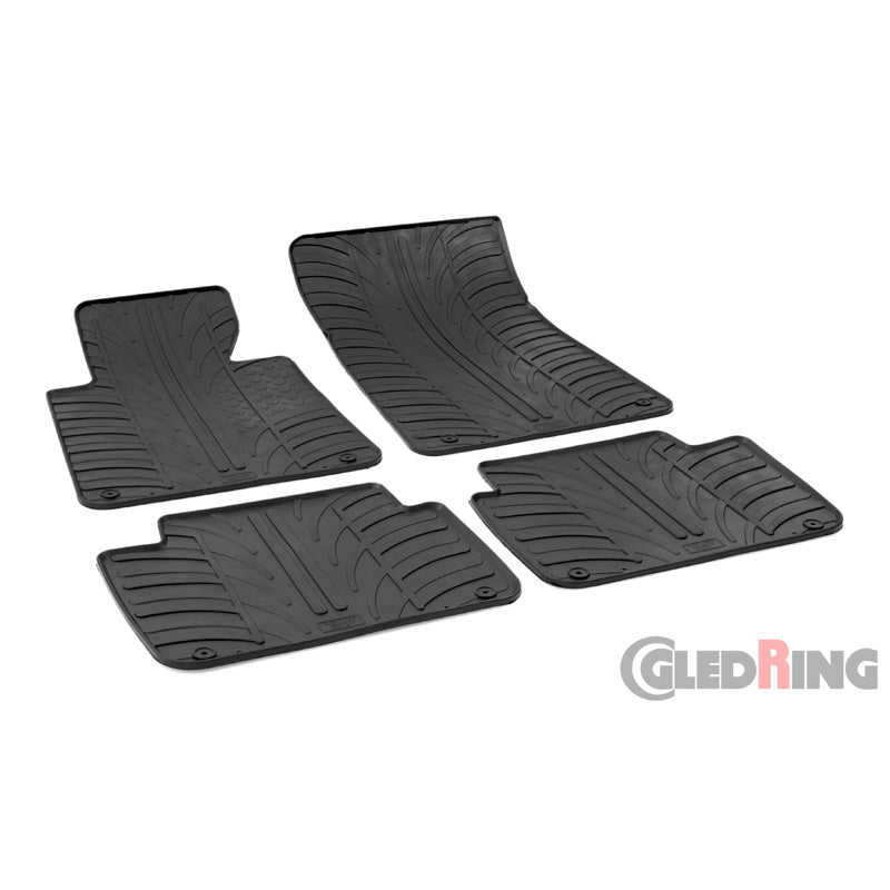 Satz Gummimatten passend für BMW 3er E46 1998-2005 (T Profil 4-teilig + Montage-clips)