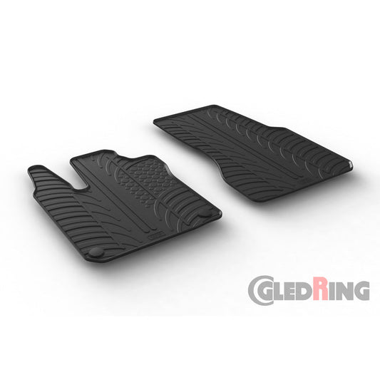 Satz Gummimatten passend für Smart ForTwo 453 2014- (T Profil 2-teilig + Montage-clips)